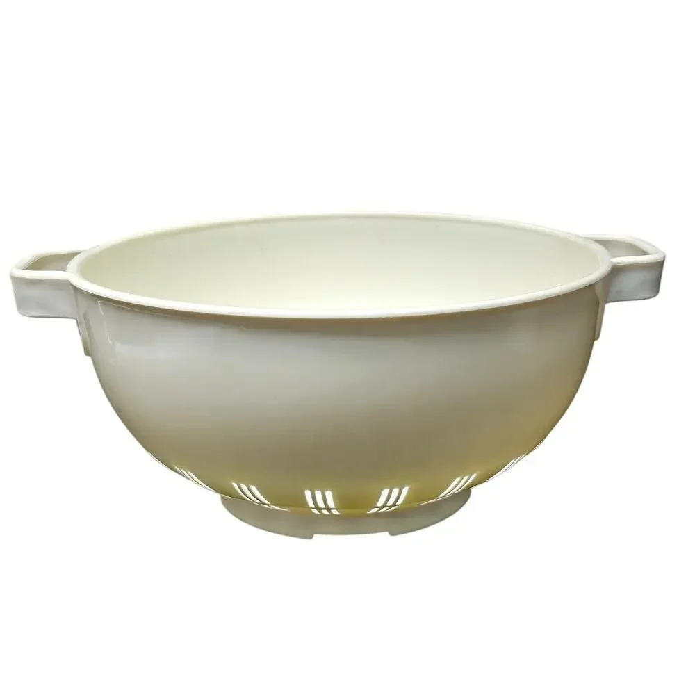 Vintage Kamenstein Colander Strainer White Large Sturdy Thick Plastic Kitchen